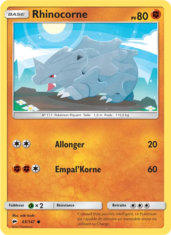 Carte Rhinocorne 65/147 – Ombres Ardentes
