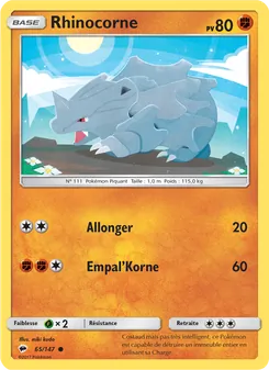 Carte Rhinocorne 65/147 – Ombres Ardentes
