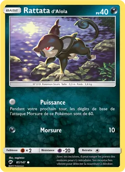 Carte Rattata d’Alola 81/147 – Ombres Ardentes