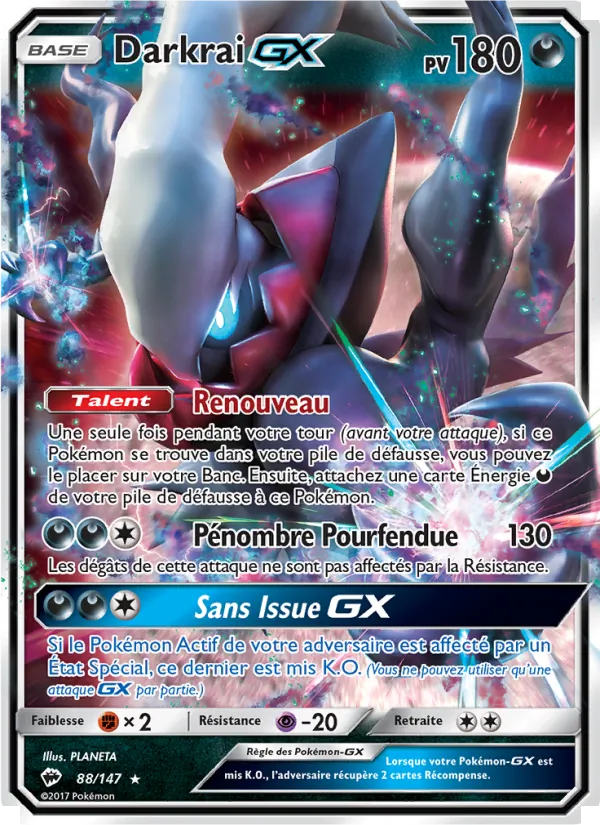 Carte Darkrai GX 88/147 – Ombres Ardentes