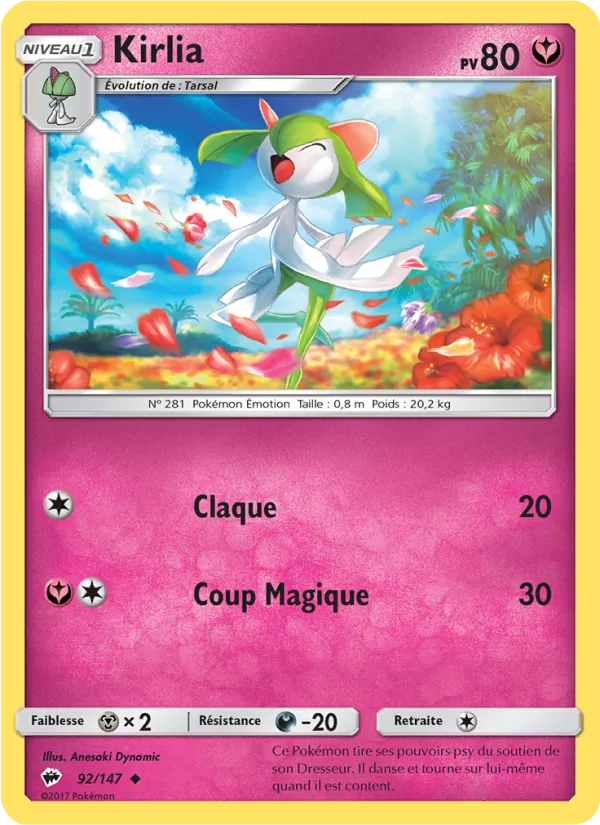 Carte Kirlia 92/147 – Ombres Ardentes