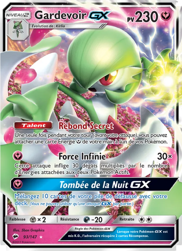 Carte Gardevoir GX 93/147 – Ombres Ardentes