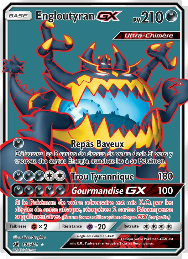 Carte Engloutyran GX 105/111 – Invasion Carmin