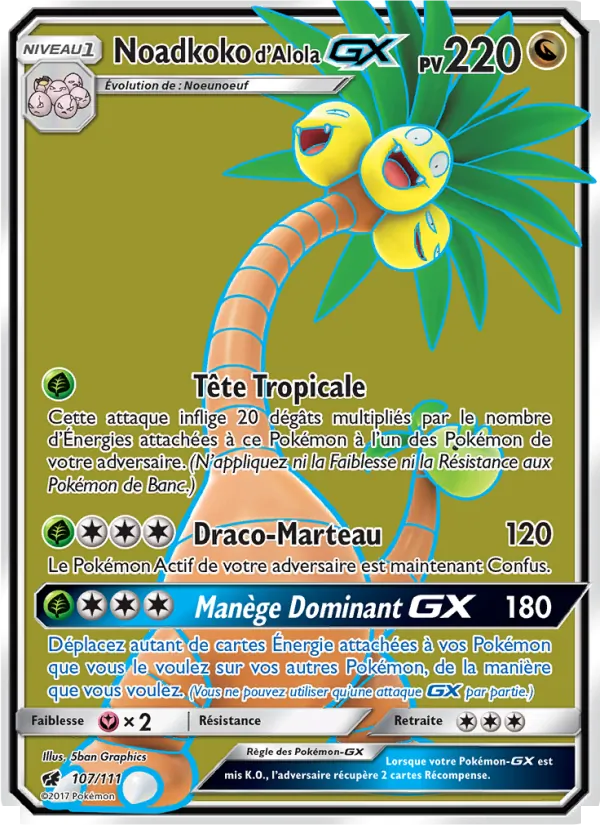 Carte Noadkoko d’Alola GX 107/111 – Invasion Carmin