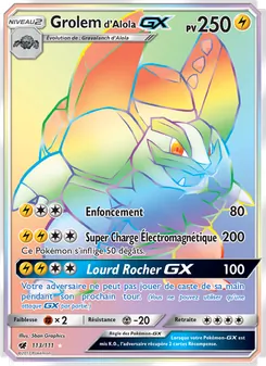 Carte Grolem d’Alola GX 113/111 – Invasion Carmin