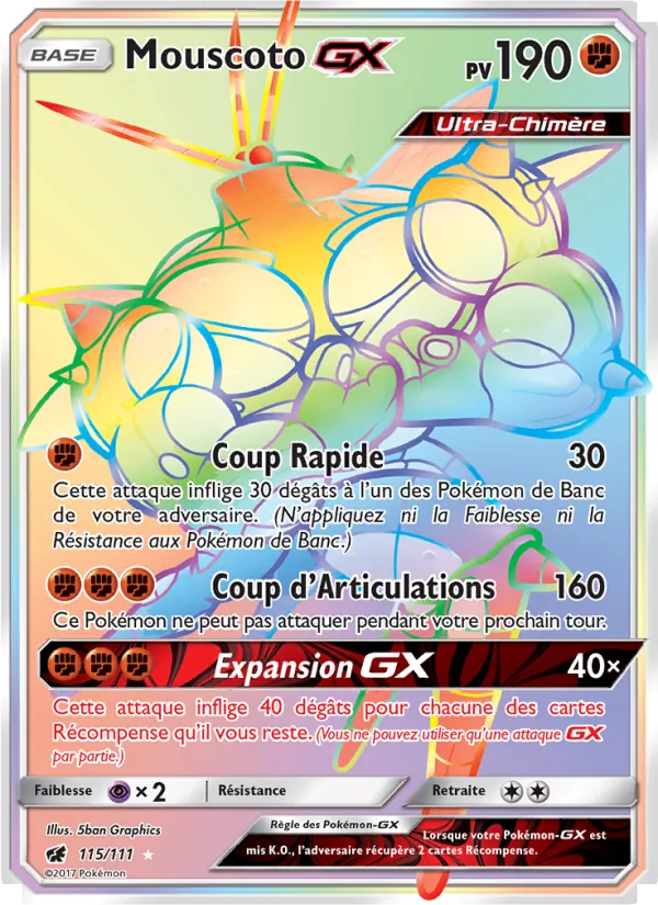 Carte Mouscoto GX 115/111 – Invasion Carmin