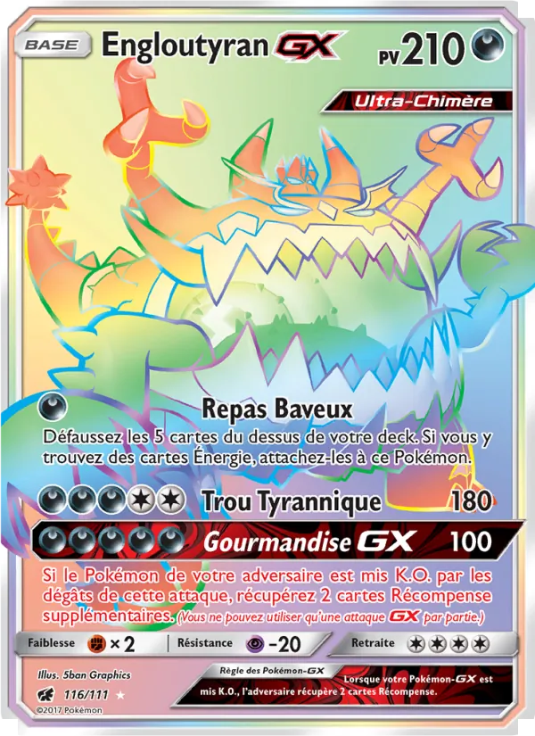 Carte Engloutyran GX 116/111 – Invasion Carmin