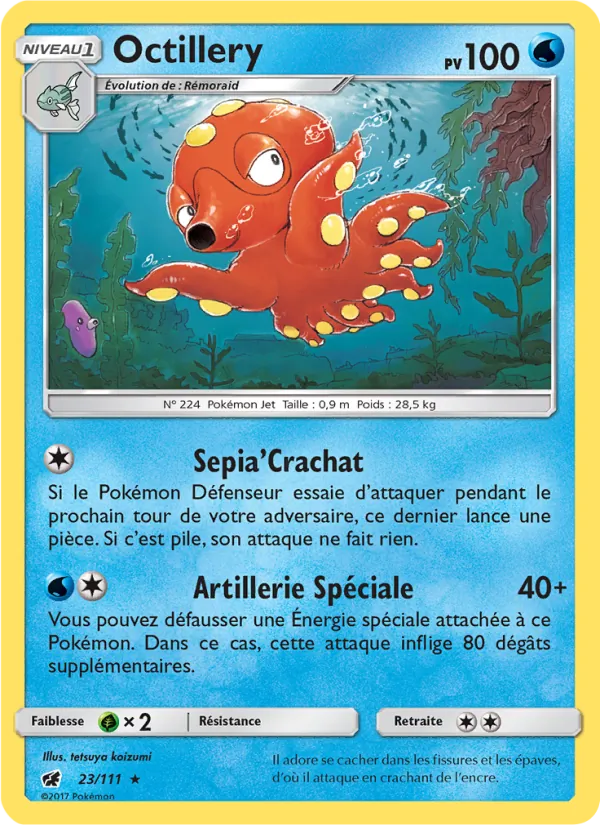 Carte Octillery 23/111 – Invasion Carmin