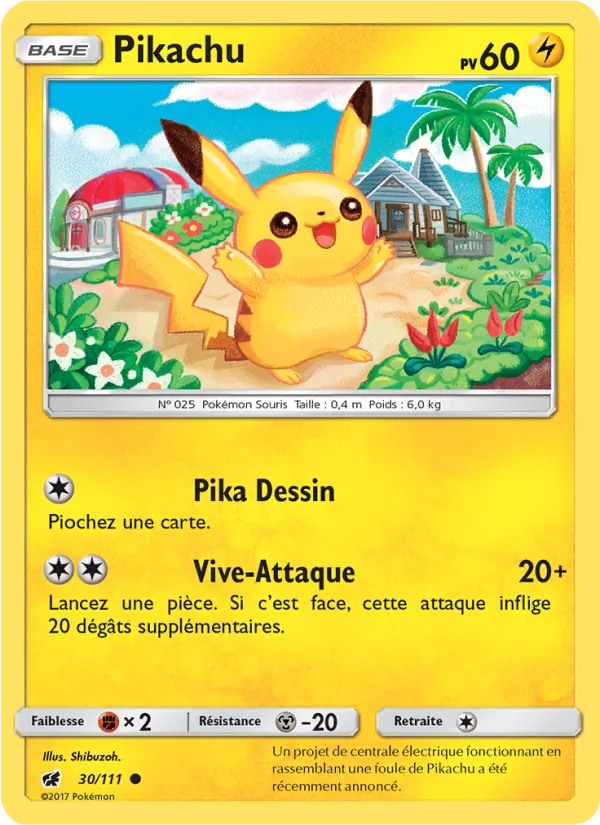 Carte Pikachu 30/111 – Invasion Carmin