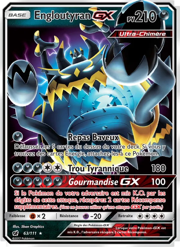 Carte Engloutyran GX 63/111 – Invasion Carmin