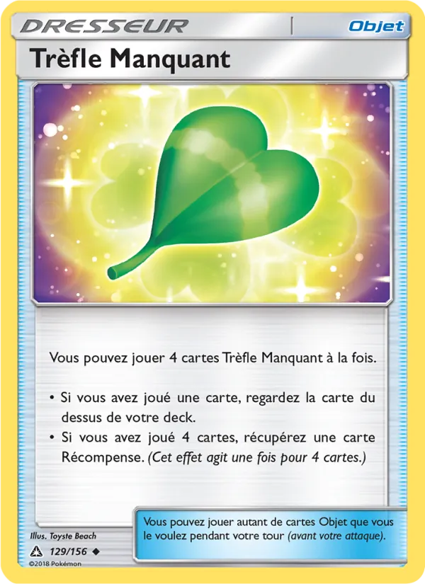 Carte Trèfle Manquant 129/156 – Ultra-Prisme