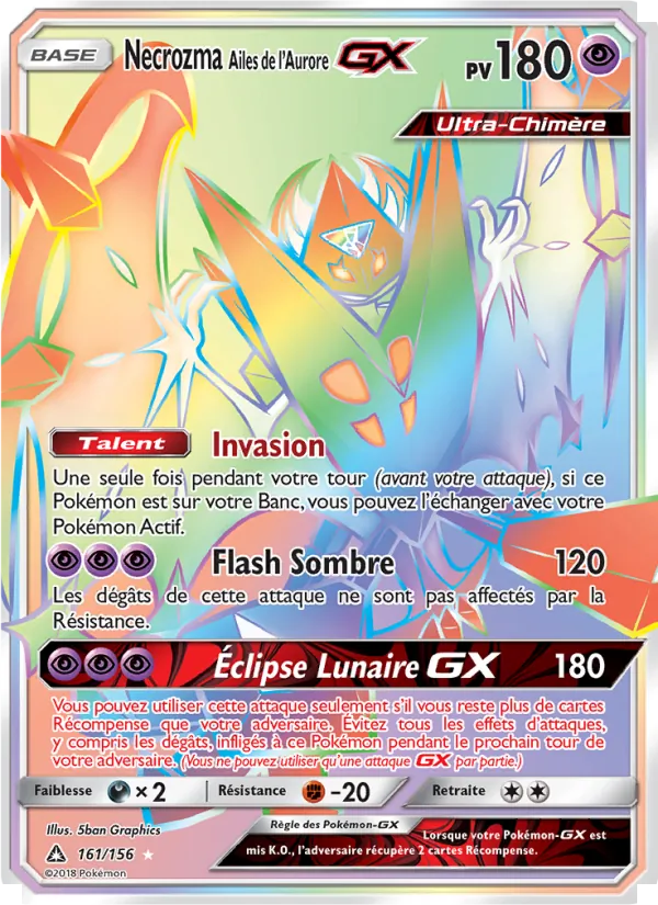Carte Necrozma Ailes de l’Aurore GX 161/156 – Ultra-Prisme