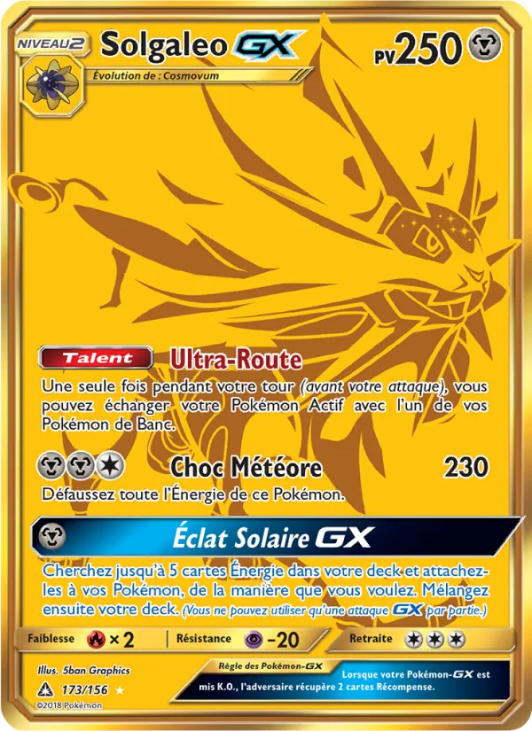 Carte Solgaleo GX 173/156 – Ultra-Prisme