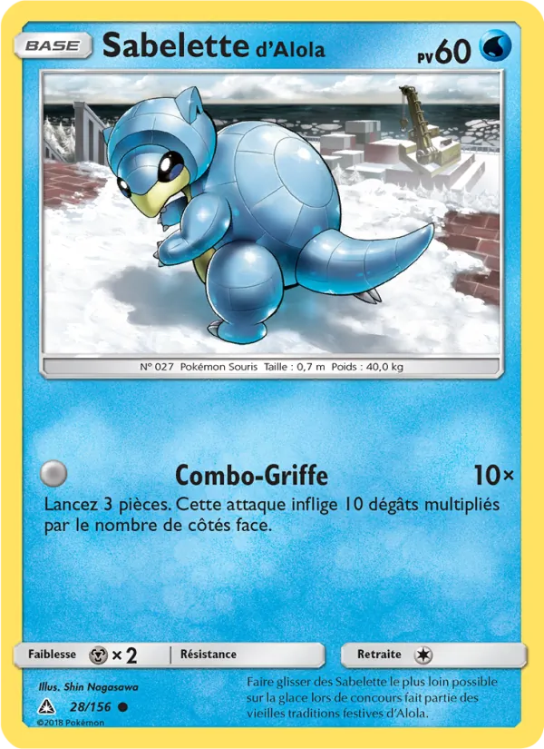 Carte Sabelette d’Alola 28/156 – Ultra-Prisme
