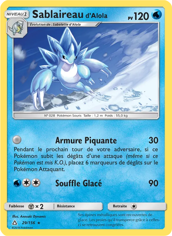 Carte Sablaireau d’Alola 29/156 – Ultra-Prisme