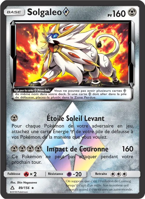 Carte Solgaleo ◇ 89/156 – Ultra-Prisme