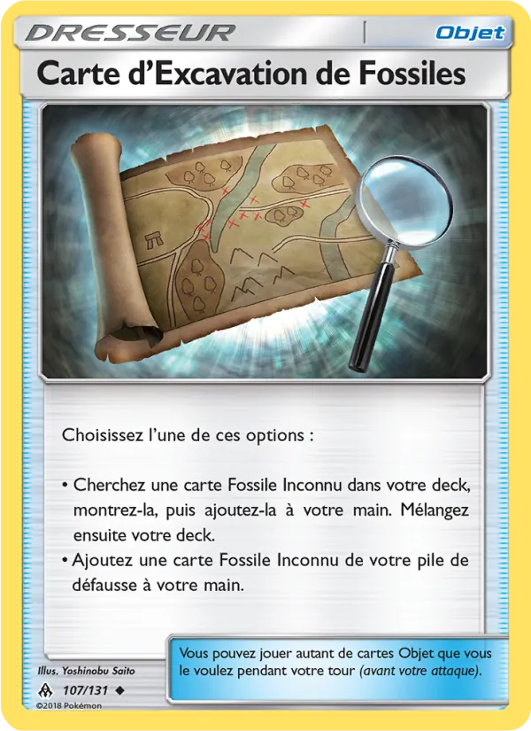 Carte Carte d’Excavation de Fossiles 107/131 – Lumière Interdite