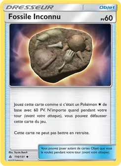 Carte Fossile Inconnu 116/131 – Lumière Interdite