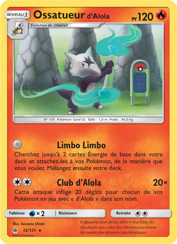 Carte Ossatueur d’Alola 12/131 – Lumière Interdite
