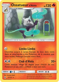 Carte Ossatueur d’Alola 12/131 – Lumière Interdite