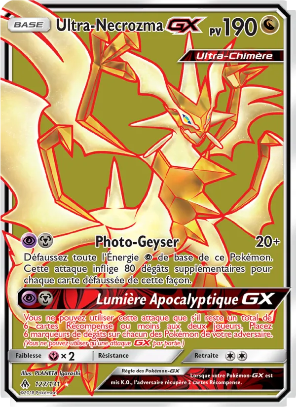Carte Ultra-Necrozma GX 127/131 – Lumière Interdite