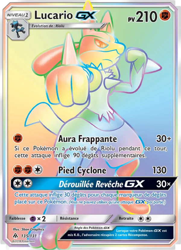 Carte Lucario GX 135/131 – Lumière Interdite