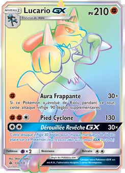 Carte Lucario GX 135/131 – Lumière Interdite
