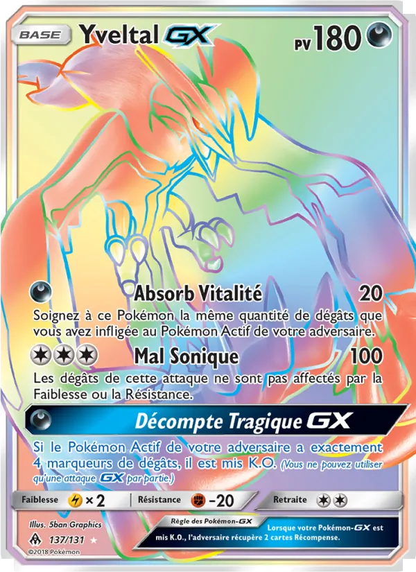 Carte Yveltal GX 137/131 – Lumière Interdite
