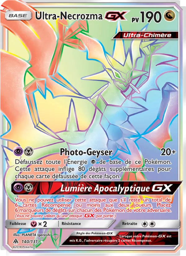 Carte Ultra-Necrozma GX 140/131 – Lumière Interdite