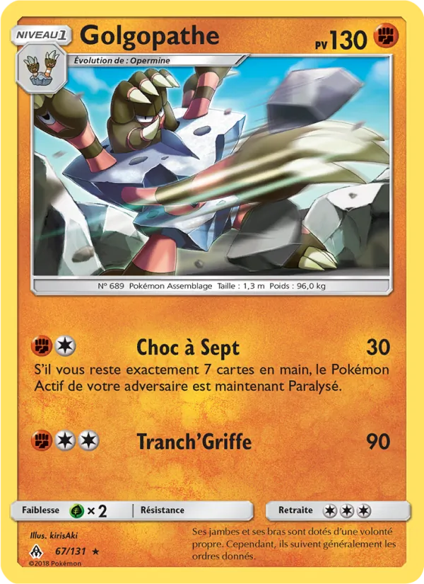 Carte Golgopathe 67/131 – Lumière Interdite