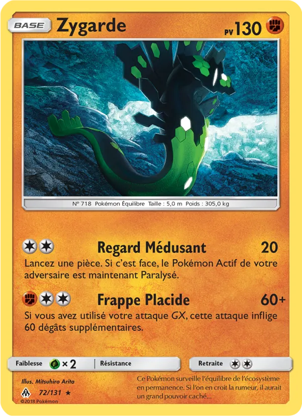 Carte Zygarde 72/131 – Lumière Interdite