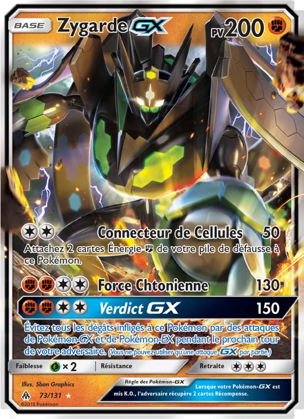 Carte Zygarde GX 73/131 – Lumière Interdite