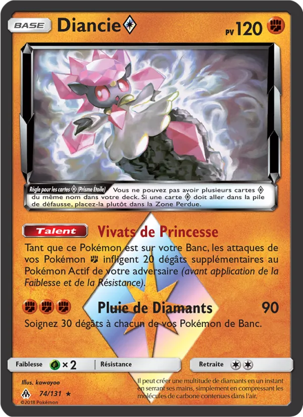 Carte Diancie ◇ 74/131 – Lumière Interdite
