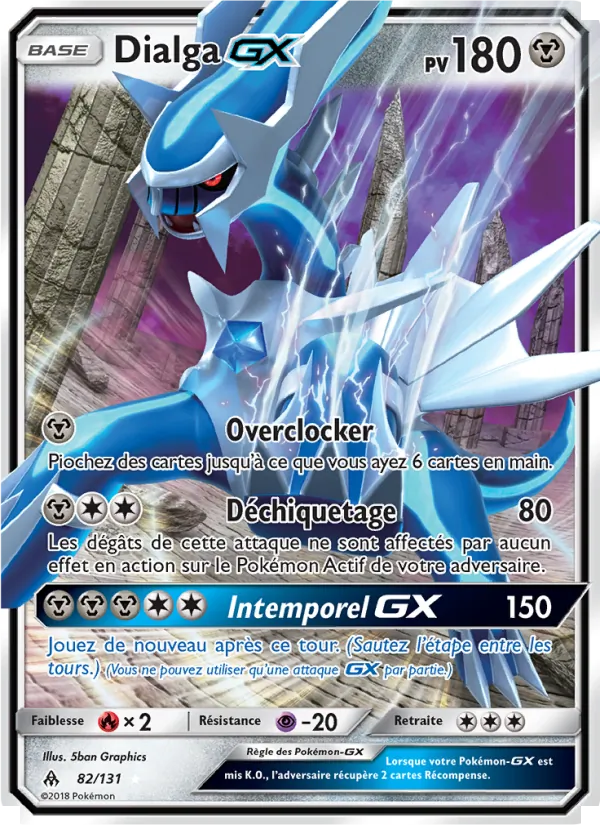 Carte Dialga GX 82/131 – Lumière Interdite