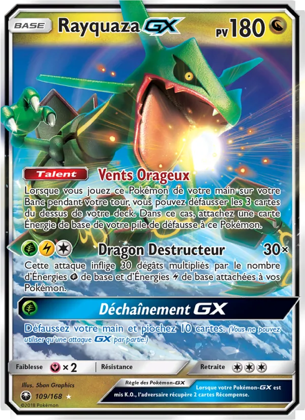 Carte Rayquaza GX 109/168 – Tempête Céleste