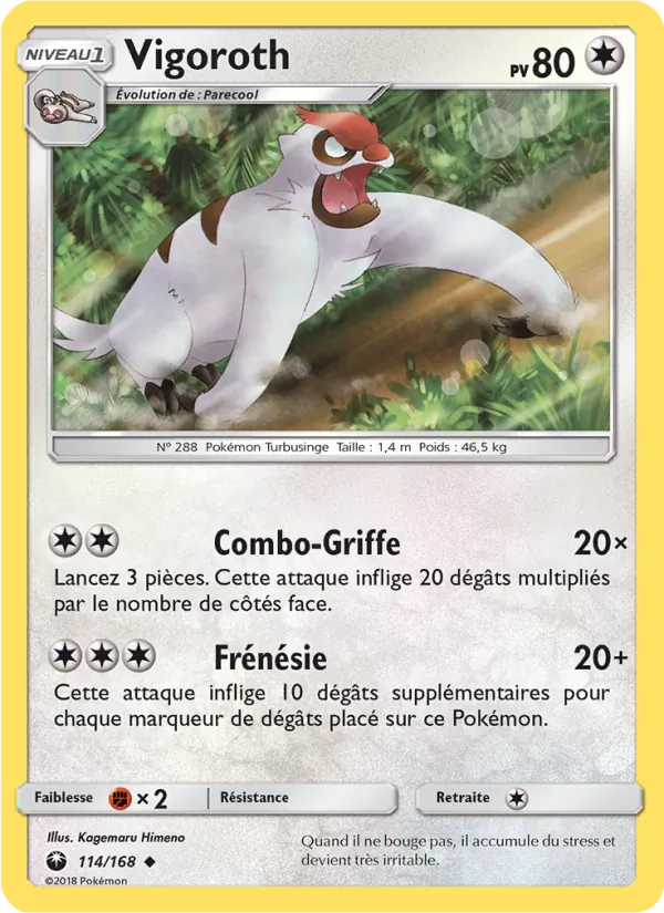 Carte Vigoroth 114/168 – Tempête Céleste