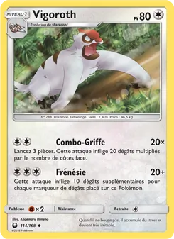 Carte Vigoroth 114/168 – Tempête Céleste