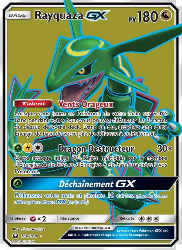 Carte Rayquaza GX 160/168 – Tempête Céleste