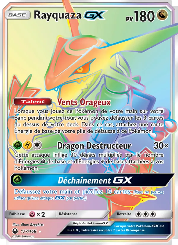 Carte Rayquaza GX 177/168 – Tempête Céleste