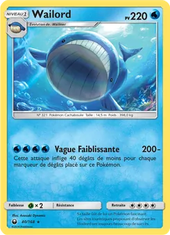 Carte Wailord 40/168 – Tempête Céleste