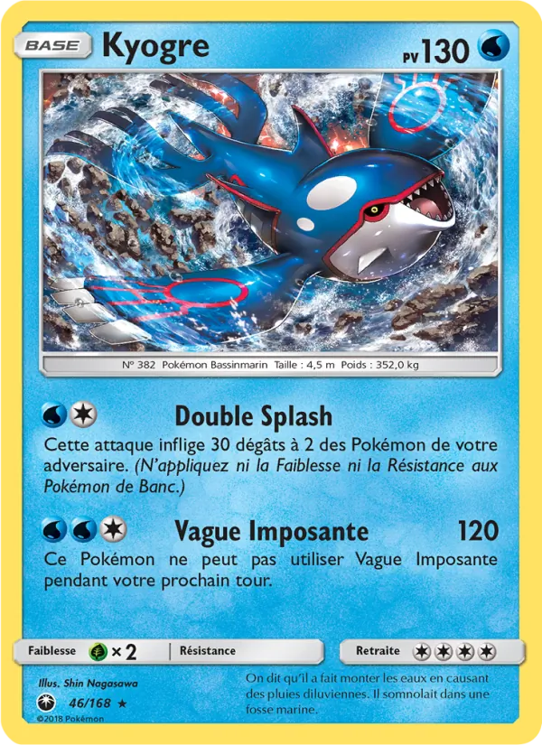 Carte Kyogre 46/168 – Tempête Céleste