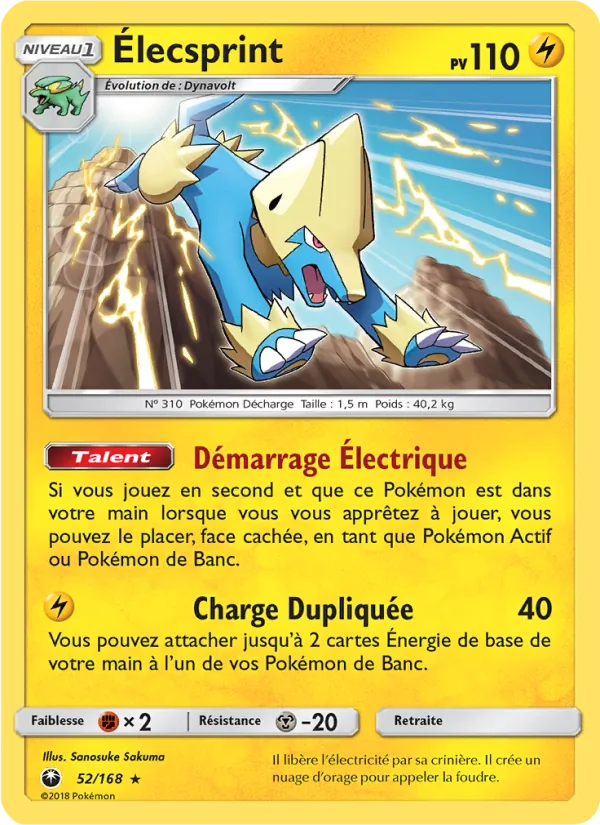Carte Élecsprint 52/168 – Tempête Céleste