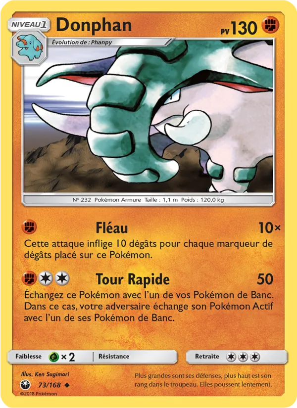 Carte Donphan 73/168 – Tempête Céleste