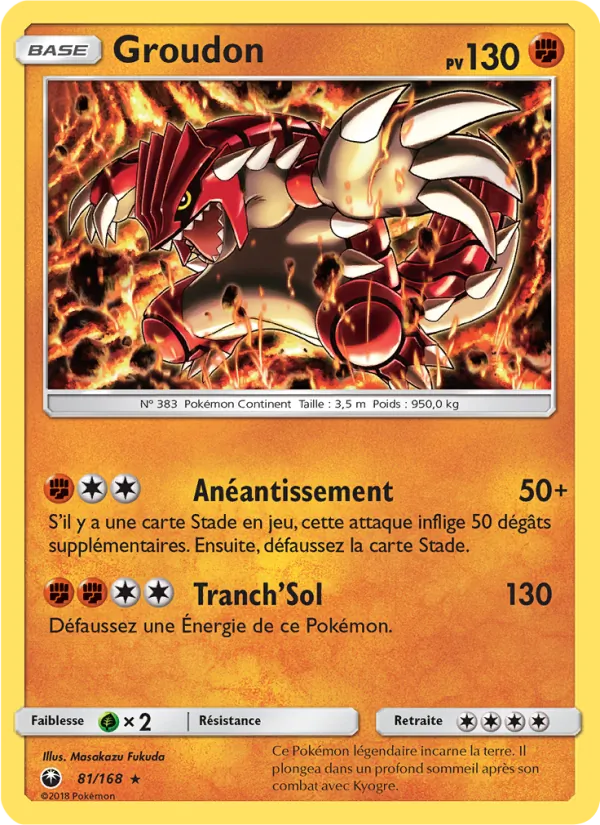 Carte Groudon 81/168 – Tempête Céleste