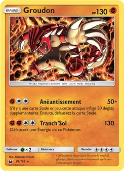 Carte Groudon 81/168 – Tempête Céleste