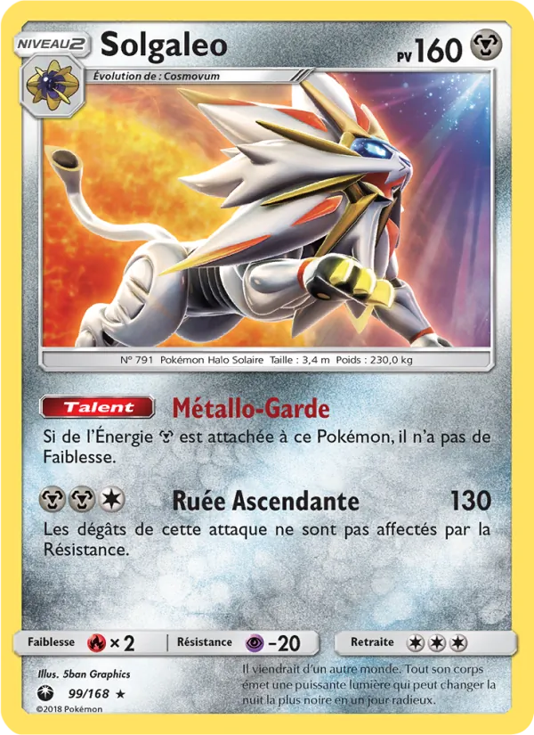 Carte Solgaleo 99/168 – Tempête Céleste
