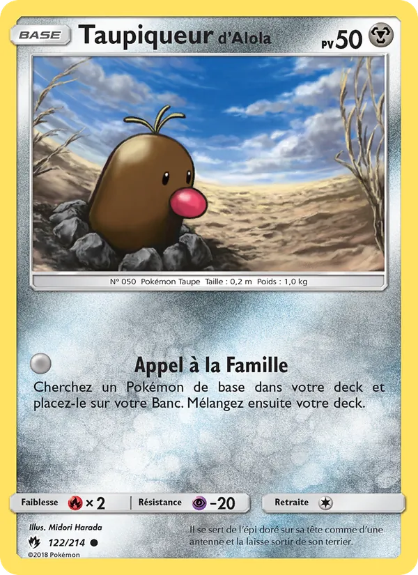 Carte Taupiqueur d’Alola 122/214 – Tonnerre Perdu