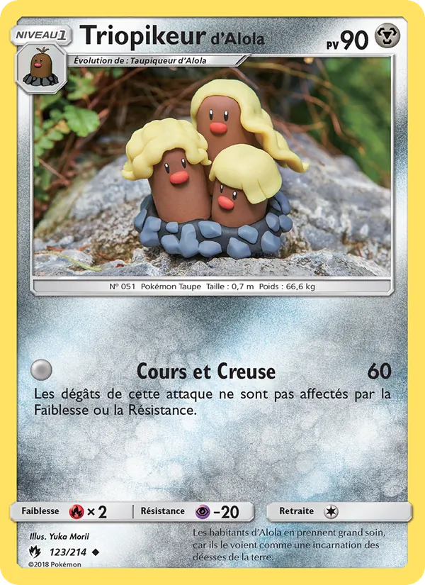 Carte Triopikeur d’Alola 123/214 – Tonnerre Perdu