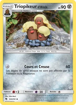 Carte Triopikeur d’Alola 123/214 – Tonnerre Perdu