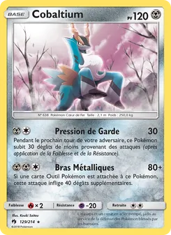 Carte Cobaltium 129/214 – Tonnerre Perdu